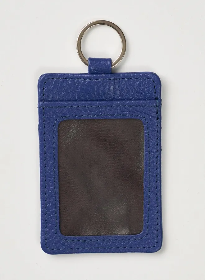 Футляр для карт с кольцом синий