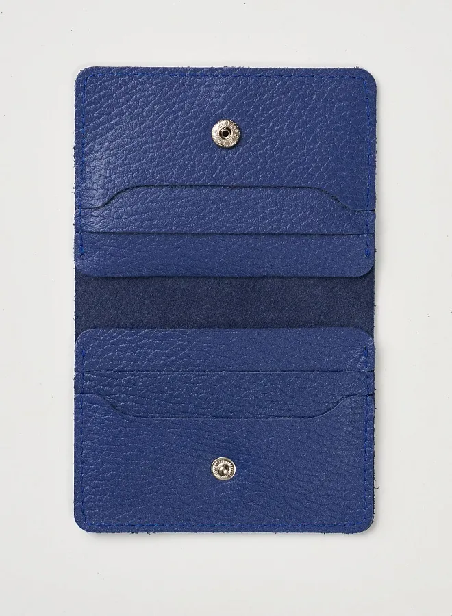 Картхолдер на кнопке синий