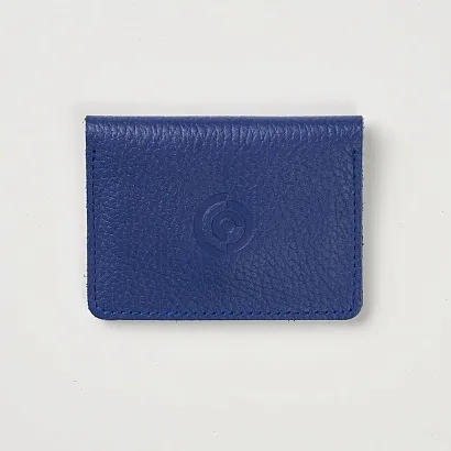 Картхолдер на кнопке синий