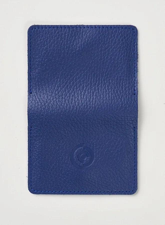 Картхолдер на кнопке синий