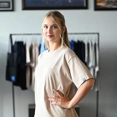 Логотип МИСИС футболка бежевая